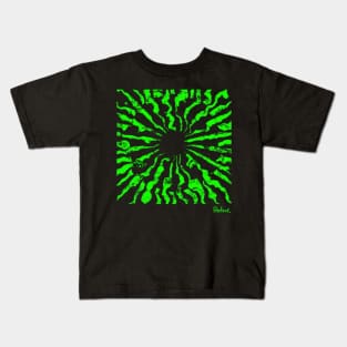 Vector Elemental Green in a Box by Blackout Design Kids T-Shirt